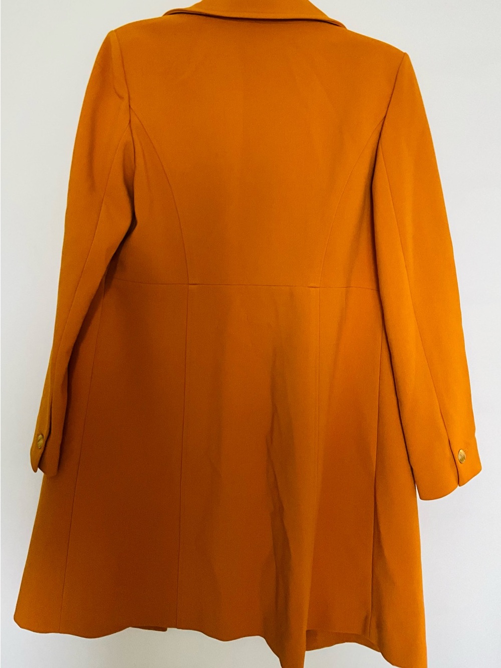Karl Lagerfeld Mustard Coat with Gold Buttons - Picture 6 of 9
